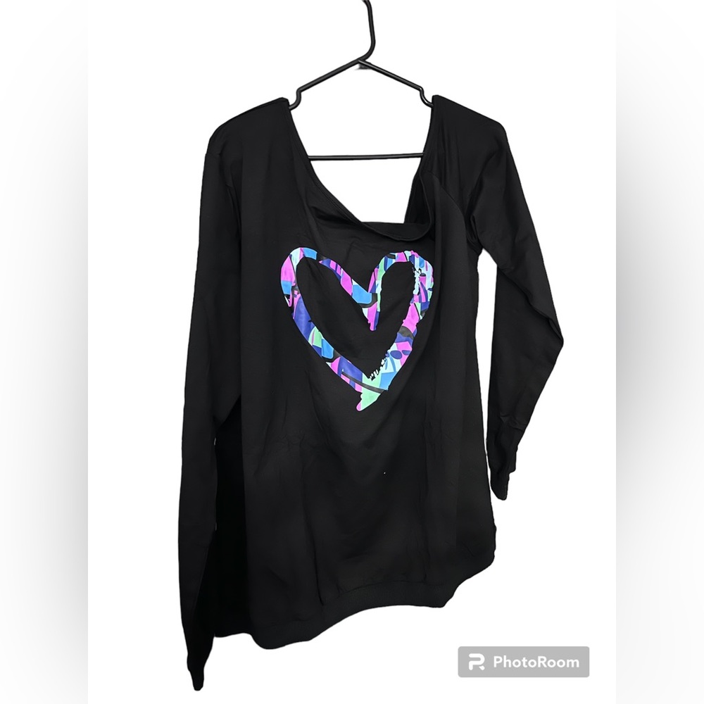 ♥️Cute Off Shoulder Heart Long Sleeve